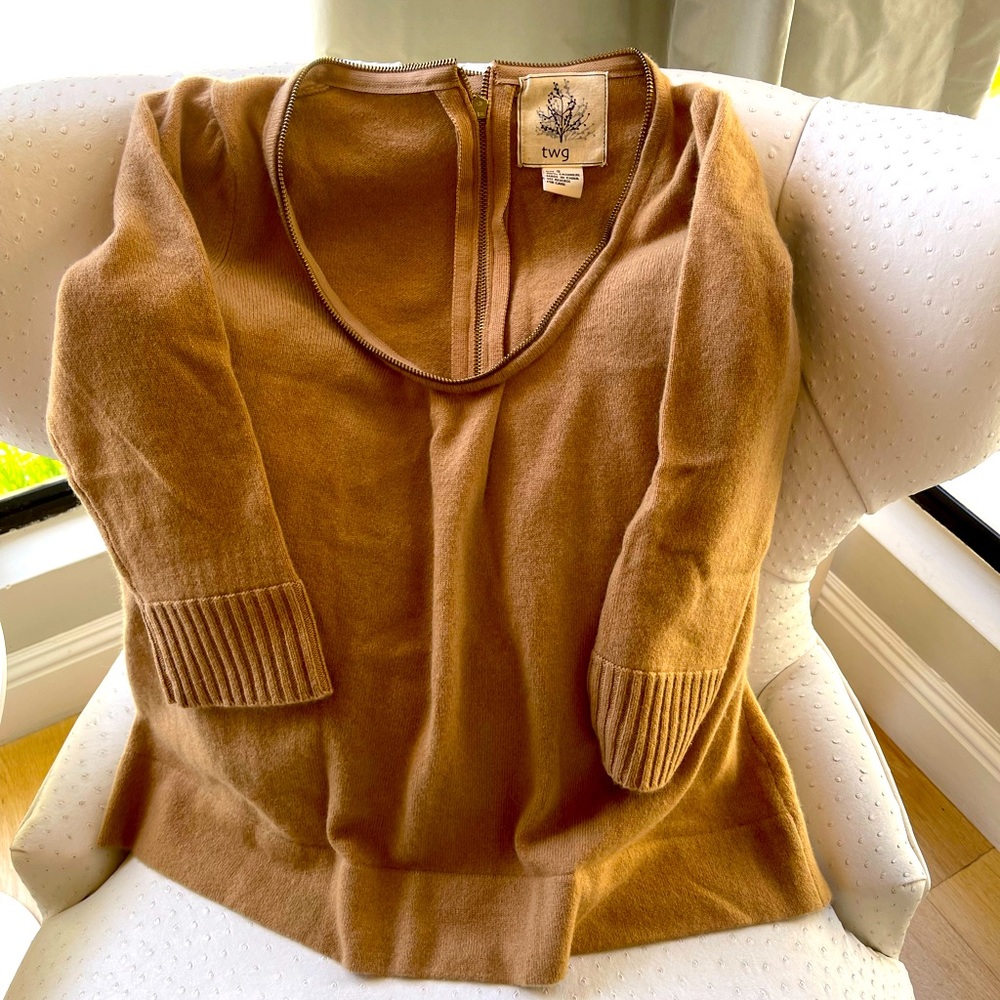 Cashmere Twig Sweater in Light Chestnut Color- LIKE NEW